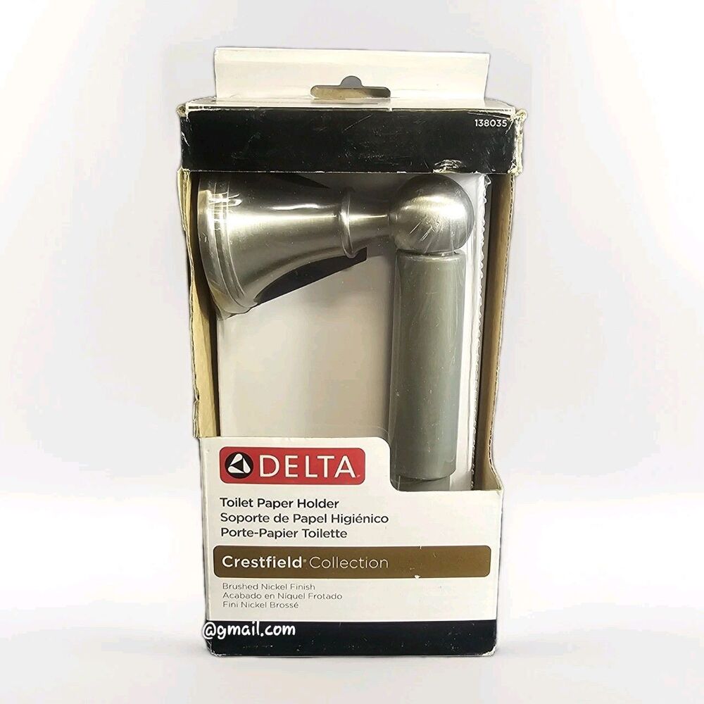Delta 138035 Crestfield Toilet Paper Holder Spotshield Brushed Nickel Wall Mount